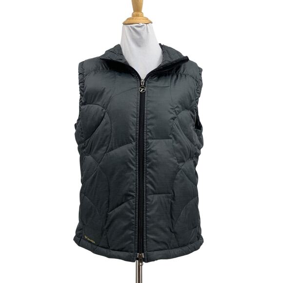 Columbia Jackets & Blazers - Columbia Vest Women L Large Gray Titanium Tech Interchange Down Insulated Zip Up